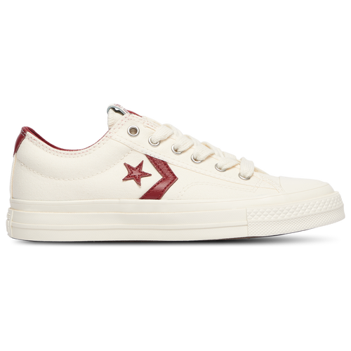 Converse Women's Star Player 76 Casual Sneakers From Finish Line In Egret/park Red/egret