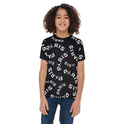 Boys' Grade School - Jordan PSG Paris All Over Print T-Shirt - Black/Black
