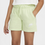 Nike NSW Club FT 5" Shorts - Girls' Grade School Lime Ice/White
