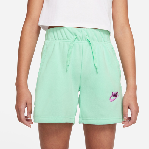 

Nike 5 Inch Club Shorts - Girls' Grade School Green/Purple Size L