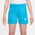 Nike NSW Club FT 5" Shorts - Girls' Grade School Baltic Blue/White