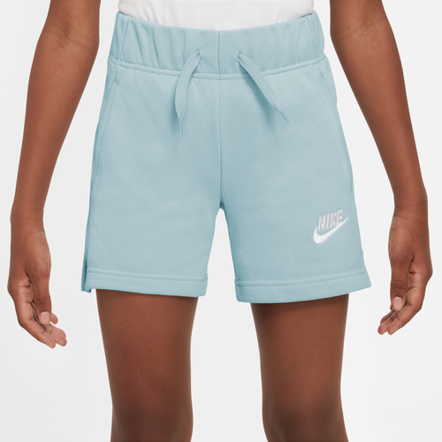 

Nike Girls Nike 5 Inch Club Shorts - Girls' Grade School White/Ocean Bliss Size S