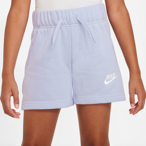 Nike Kids' Girls  5 Inch Club Shorts In White/oxygen Purple
