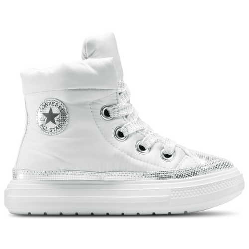 GIRLS - Converse Chuck Taylor All Star Elements Boots High - Silver/Black Barely Grey
