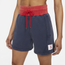 Jordan Flight Fleece Shorts - Women's Midnight Navy/University Red