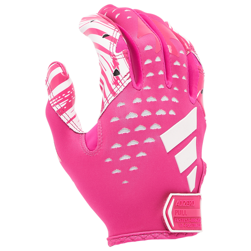 

adidas Mens adidas AdiZero 13 Receiver Gloves - Mens Pink/White Size L