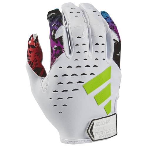 

adidas Mens adidas AdiZero 13 Mismatch Combine Reciever Gloves - Mens White/Multi Size L