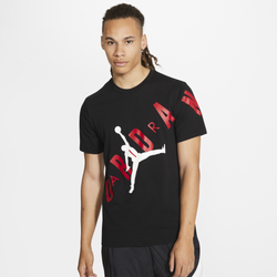 Men's - Jordan HBR Stretch T-Shirt - Black/Gym Red/White