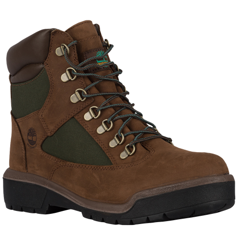 Shop Timberland Mens  6" Field Boots In Green/chocolate Old River