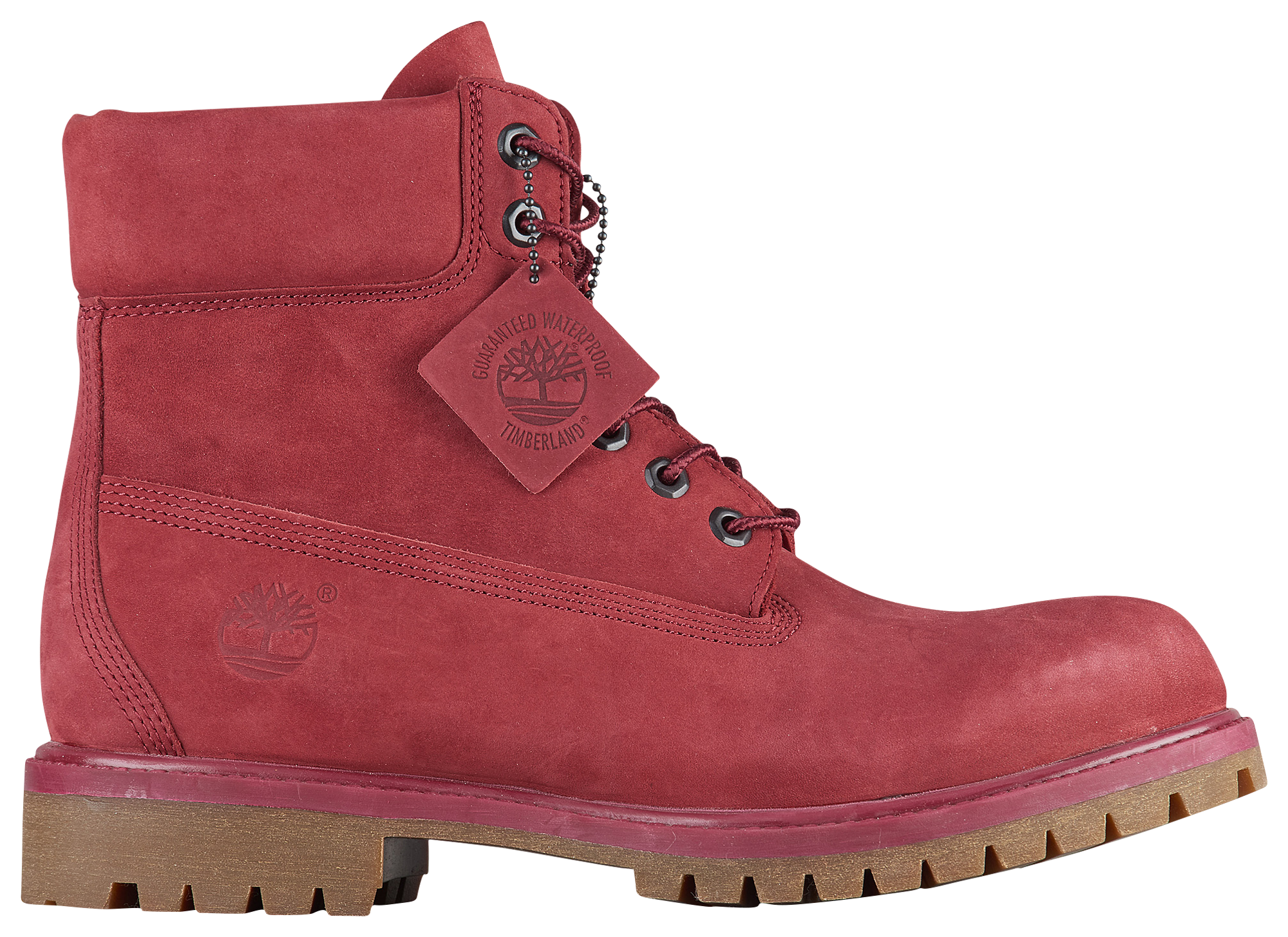 bright red timberland boots