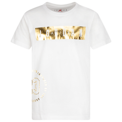 Boys' Grade School - Jordan AJ Highlight T-Shirt - White/Gold