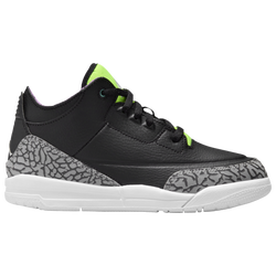 Girls' Preschool - Jordan Retro 3 - Black/White/Purple