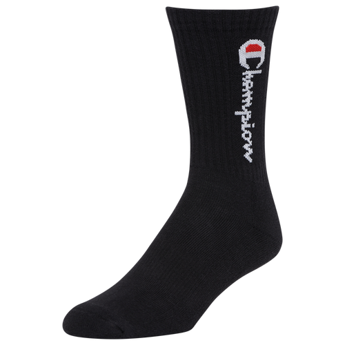 MENS - Champion Vertical Logo Crew Socks - Black