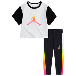 Girls' Toddler - Jordan Jumpman Air Rise Leggings Set - Black/White