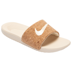 Girls' Grade School - Nike Kawa Slides - White/Gold