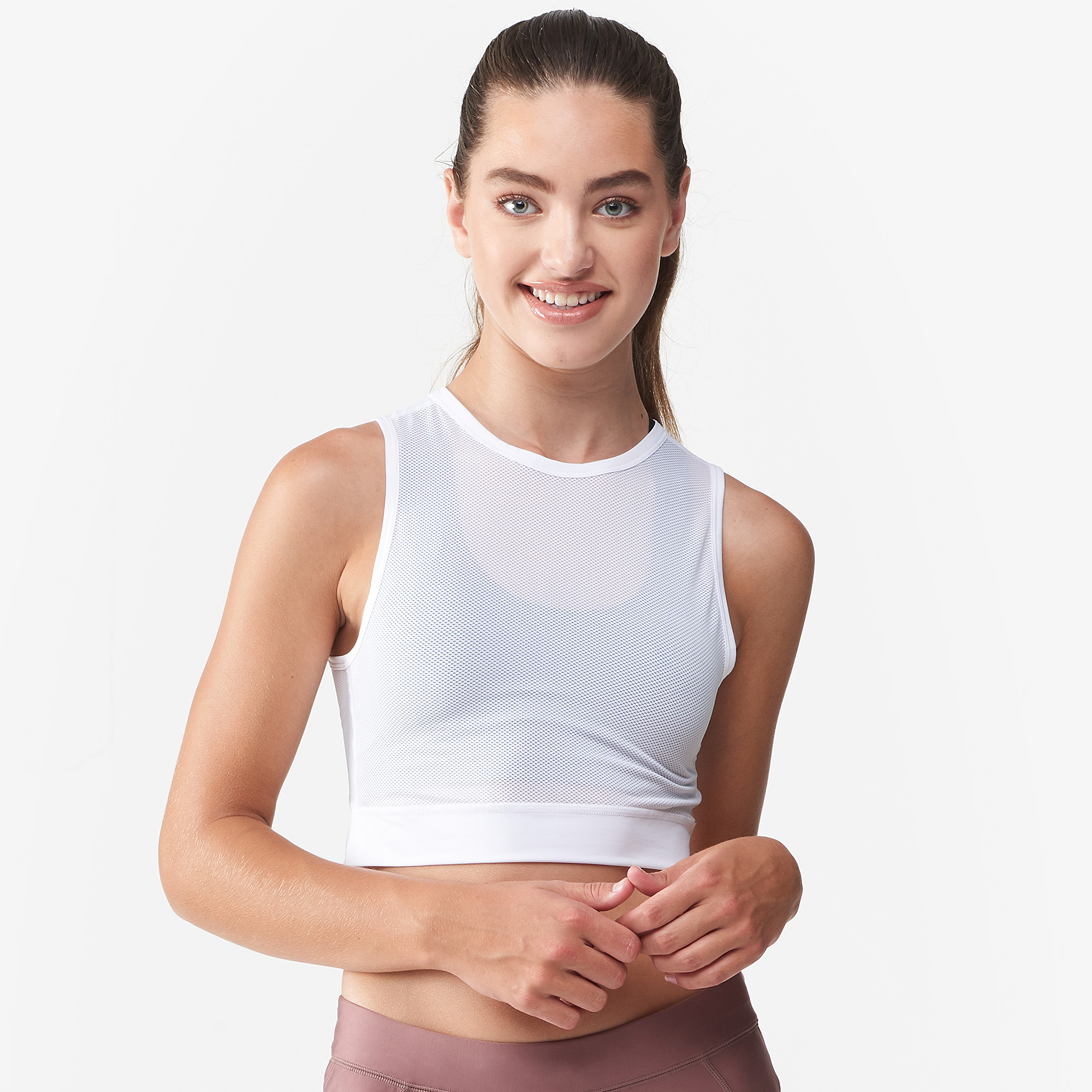 nike miler race crop tank