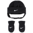 Nike Swoosh Fleece Cap Set - Boys' Infant Black/White