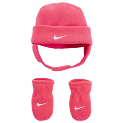 Boys' Infant - Nike Swoosh Fleece Cap Set - Racer Pink/White