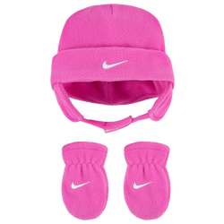 Girls' Infant - Nike Swoosh Baby Fleece Cap Set - Pink/Pink