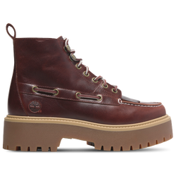 Women's - Timberland Stone Street Platform Kiltie Boot - Burgundy Full Grain