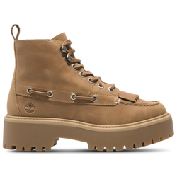 Women's - Timberland Stone Street Platform Kiltie Boot - Wheat Full Grain