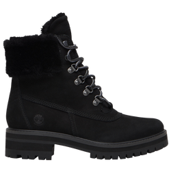 Women's - Timberland Courmayeur 6" Shearling Boots - Black Nubuck