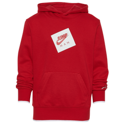 Boys' Grade School - Jordan Jumpman Pullover Hoodie - Gym Red/White