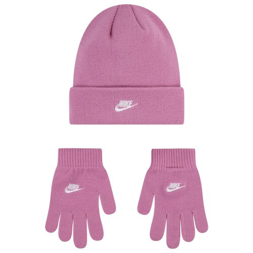 

Boys Nike Nike Lurex Futura Beanie Glove Set - Boys' Grade School Magical Flamingo/Pink Size One Size