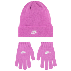 Girls' Infant - Nike Futura Beanie & Glove Set - Pink/Pink