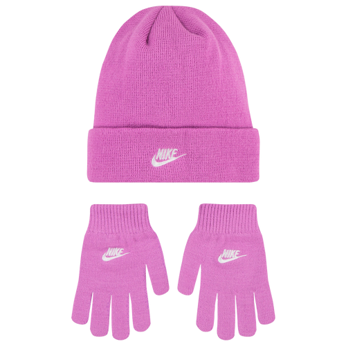 

Girls Infant Nike Nike Futura Beanie & Glove Set - Girls' Infant Pink/Pink Size One Size