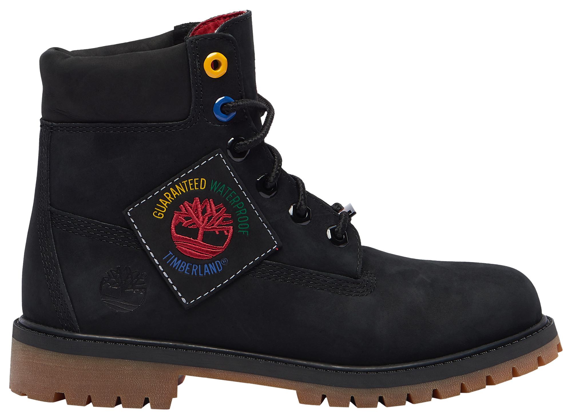 red and black timbs