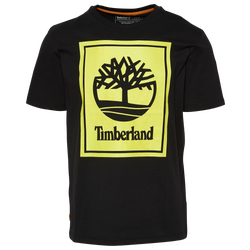 Men's - Timberland Youth Culture Stacked Logo T-Shirt - Yellow/Black