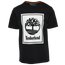 Timberland Stack Logo T-Shirt - Men's Black/White