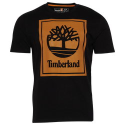 Men's - Timberland Youth Culture Stacked Logo T-Shirt - Black/White