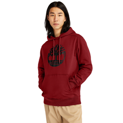 Men's - Timberland Core Logo Pullover Hoodie - Scarlet Sage/Black
