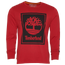 Timberland Long Sleeve Stack Logo T-Shirt - Men's Red/Red