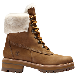 Women's - Timberland Courmayeur 6" Shearling Boots - Brown/Brown