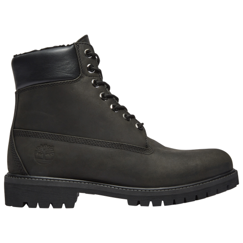 Timberland Mens  6 Inch Premium Fur Lined Boots In Black