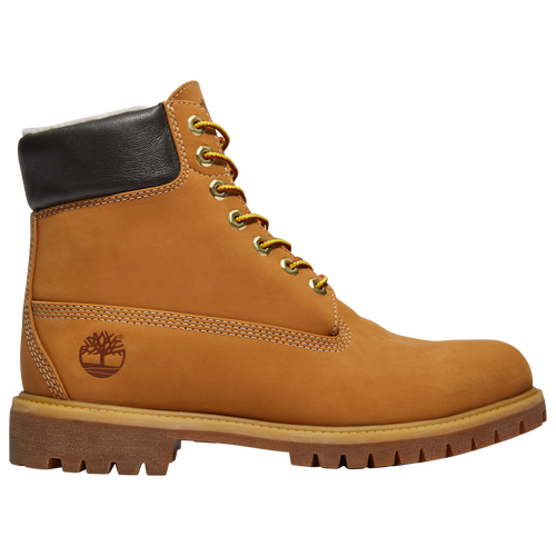 Shop Timberland Mens  6 Inch Premium Fur Lined Boots In Wheat/black