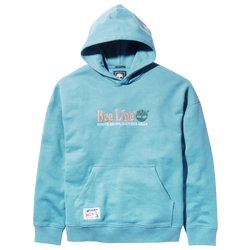 Men's - Timberland BeeLine Logo Hoodie Sweatshirt - Adriatic Blue/Orange