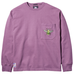 Men's - Timberland BeeLine Pocket Crew Sweatshirt - Purple/White/Yellow