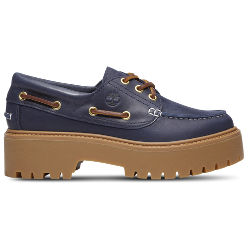 Timberland Stone Street Platform Boat Shoe - Timberland Dark Blue Full Grain