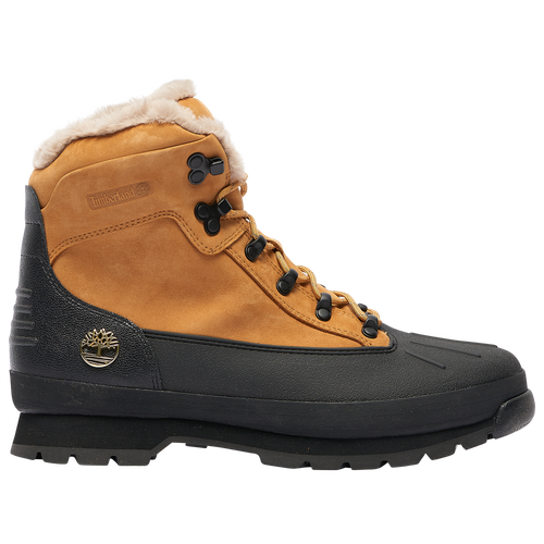 Timberland Euro Hiker Shell Toe Warm Lined Boots In Wheat/black