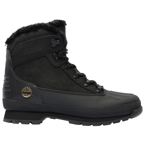 Timberland Euro Hiker Shell Toe Warm Lined Boots In Blackout