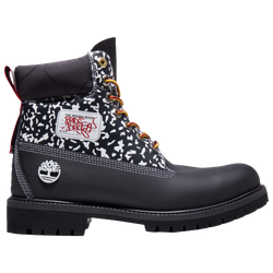 Men's - Timberland 6" Premium Waterproof Boots - Black/Silizium Quadro/Red