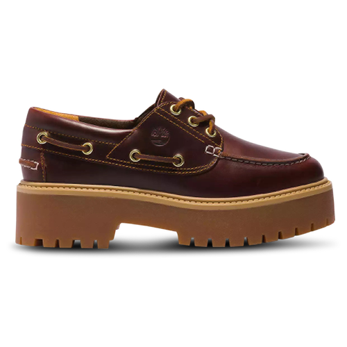 Shop Timberland Womens  Stone Street 3 Eye Lug Boots In Burgundy