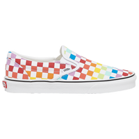 White/Multi- Vans Slip On-wh/mul