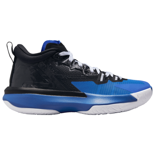 

Boys Jordan Jordan Zion 1 - Boys' Grade School Basketball Shoe Black/White/Blue Size 06.5