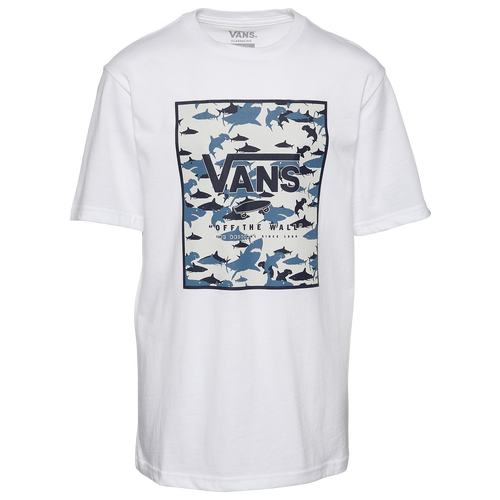 Vans Kids' Boys  Print Box T-shirt In White/multicolor