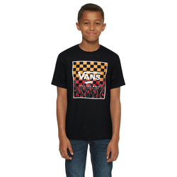 Boys' Grade School - Vans Box Fill Graphic T-Shirt - Black/Flame Check Gradient